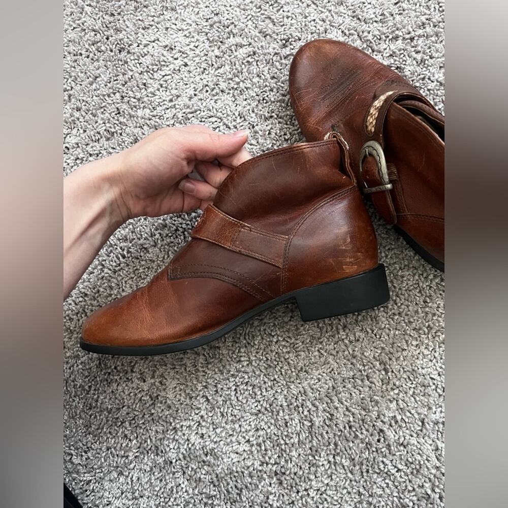 Ariat Heritage Buckle Ankle Booties Western Cowgirl Moto Horsegirl Size 7.5 - Picture 6 of 8